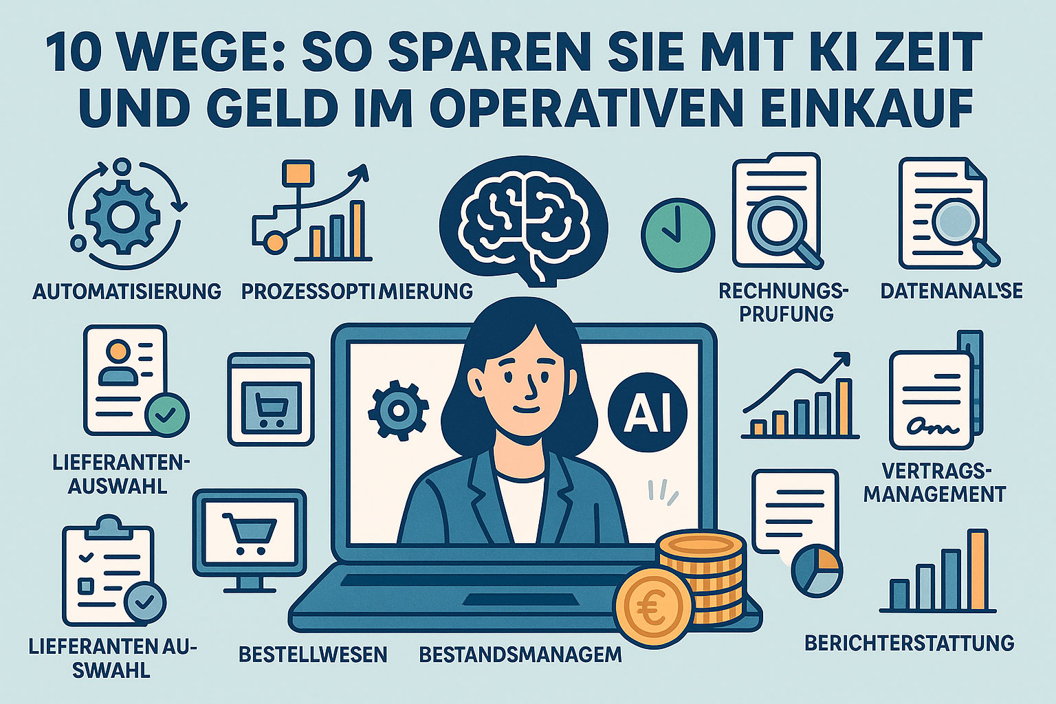 10 Wege: So sparen Sie mit KI Zeit und Geld im operativen Einkauf